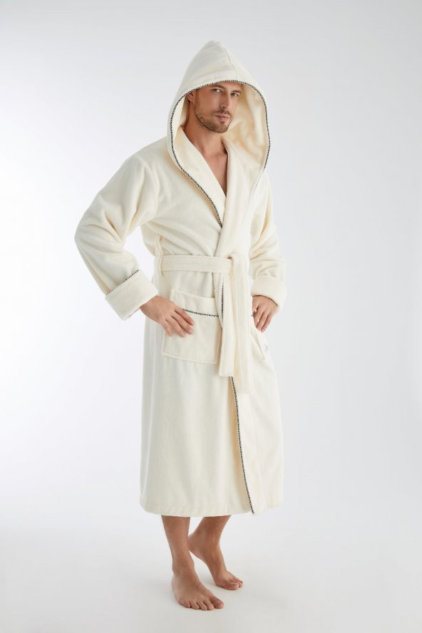 RACİNG SPEED Nakış Triga Bukle  Bambu Cotton Erkek Bornoz - Resim 4