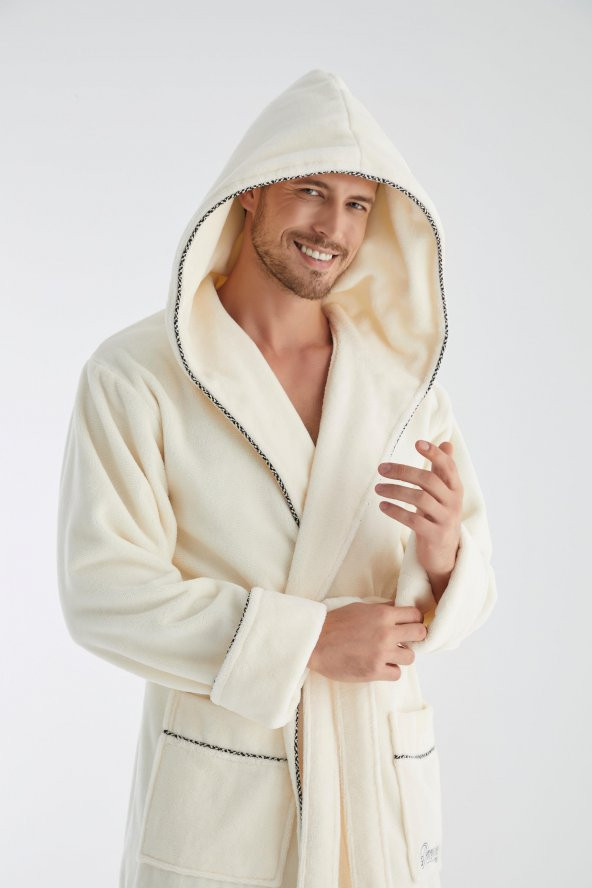 RACİNG SPEED Nakış Triga Bukle  Bambu Cotton Erkek Bornoz - Resim 5