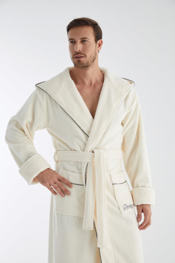 RACİNG SPEED Nakış Triga Bukle  Bambu Cotton Erkek Bornoz - Resim 7