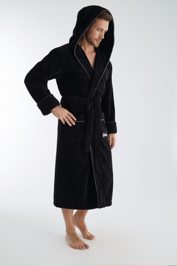 RACİNG SPEED Nakış Triga Bukle  Bambu Cotton Erkek Bornoz - Resim 9