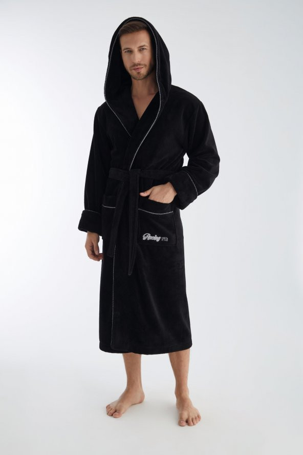 RACİNG SPEED Nakış Triga Bukle  Bambu Cotton Erkek Bornoz - Resim 10