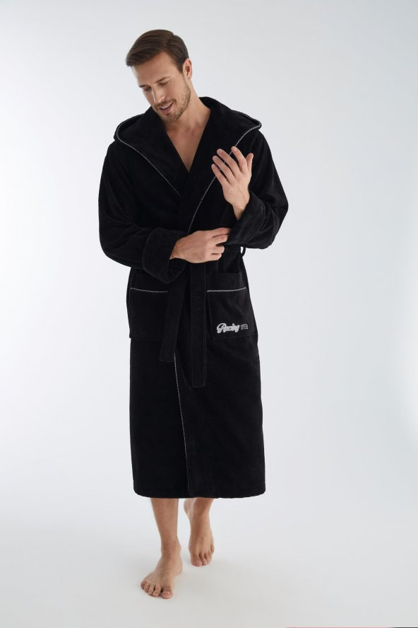 RACİNG SPEED Nakış Triga Bukle  Bambu Cotton Erkek Bornoz - Resim 12