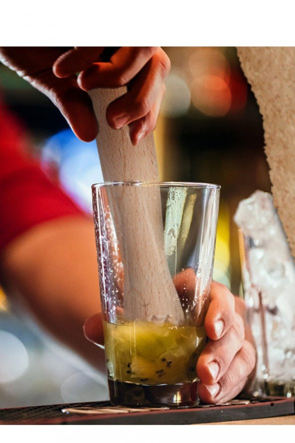 Perlotus Ahşap El Yapımı Mojito Tokmağı Kokteyl - 2