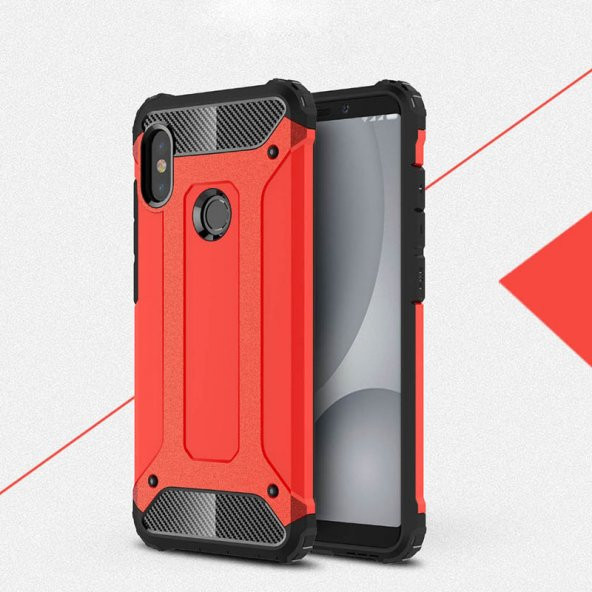 Xiaomi Redmi 6 Silikon Armor Hybrid Zırh Kılıf - 5