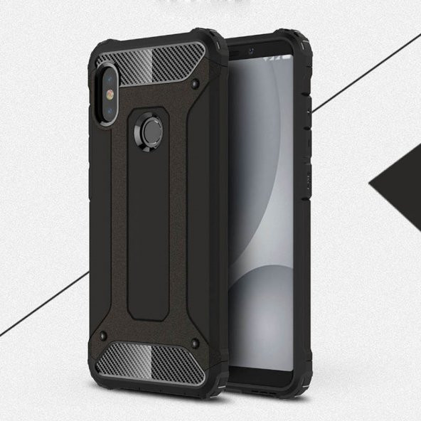 Xiaomi Redmi 6 Silikon Armor Hybrid Zırh Kılıf - 6