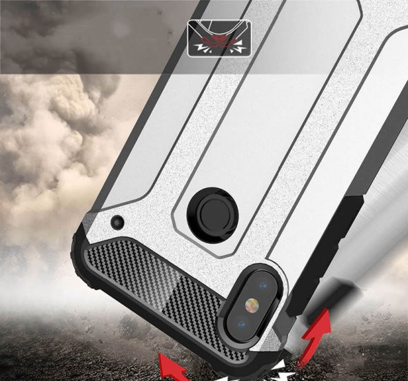 Xiaomi Redmi 6 Silikon Armor Hybrid Zırh Kılıf - 7