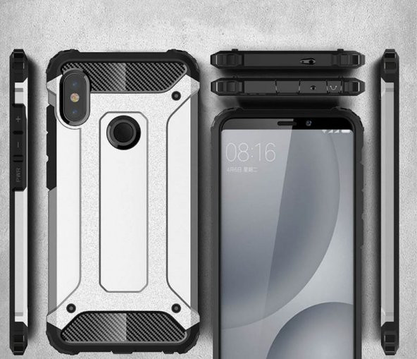 Xiaomi Redmi 6 Silikon Armor Hybrid Zırh Kılıf - 8