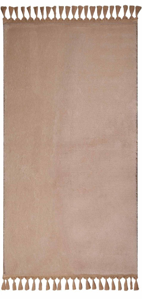 My Evilla Modern Dekoratif   Örgü Saçaklı Simirna  Peluş  Halı Yolluk - 2