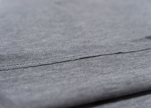 Kısa Kollu Polo Yaka Okul Tişört 5-17 yaş LAKOS Çizgili -GRİ - 2