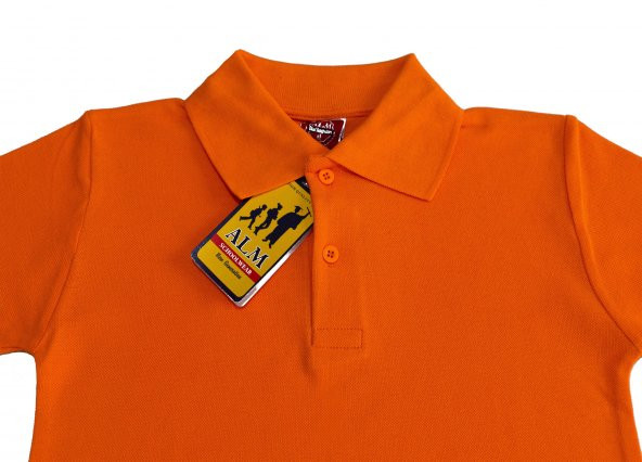 Polo Yaka Tişört Alm Kısa Kol 6-16 Yaş Çocuk Okul Turuncu Tişört/t-shirt - 2