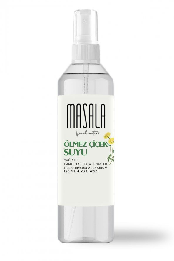 Masala Saf Ölmez Çiçek Suyu 125 ml 100 Doğal Yağlı Hidrosol - Tonik İmmortal Flower Water Hydrosol Tonic - 3