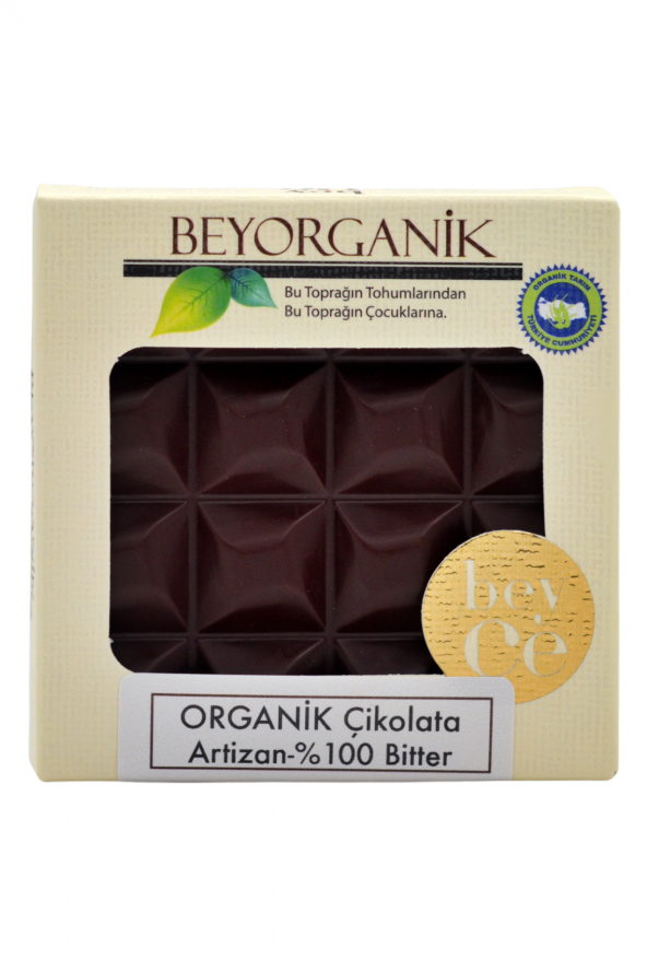 Organik Çikolata Artizan%100 Bitter 40gr