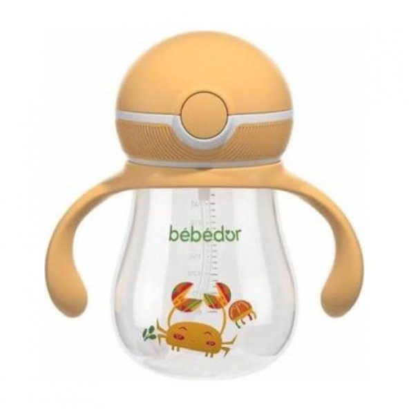 Bebedor Bas Aç Kapaklı Alıştırma Bardağı 12+ Ay 260 ml Kod 7504