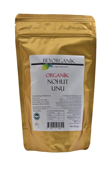 BEYORGANİK Organik Nohut Unu 200gr