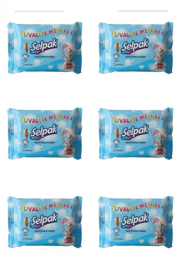 Selpak ıslak tuvalet kağıdı çocuk 6lı