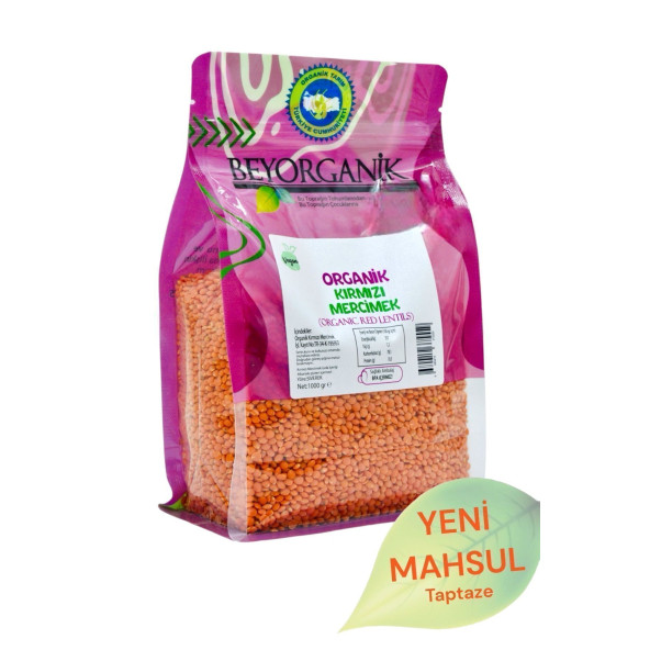 Organik Kırmızı Mercimek 1kg