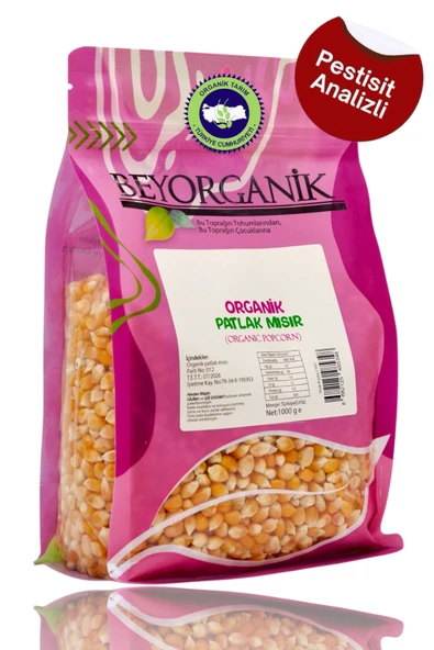 BEYORGANİK Organik Patlak Mısır 1kg ürün görseli 1
