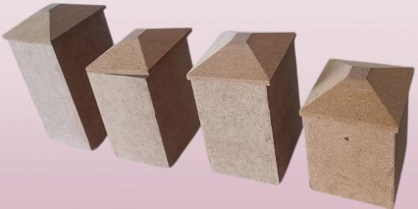 Hobi Adn 90250 Dekoratif Ve Kullanım Baharatlık Ahşap MDF HAM CNC kesim El Yapım - 5