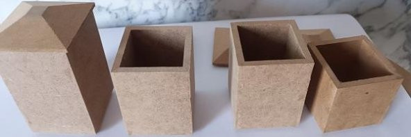 Hobi Adn 90250 Dekoratif Ve Kullanım Baharatlık Ahşap MDF HAM CNC kesim El Yapım - 7