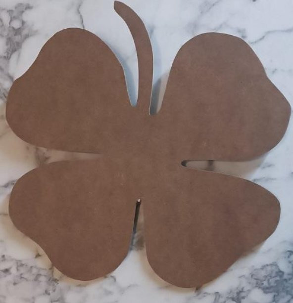 Hobi ADN 90256 Dekoratif Pano Yonca Ahşap MDF HAM CNC Kesim Model El Yapım - 7