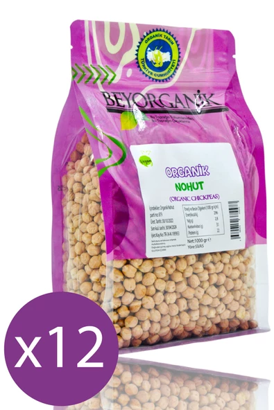 Organik Nohut 1kg x 12 adet