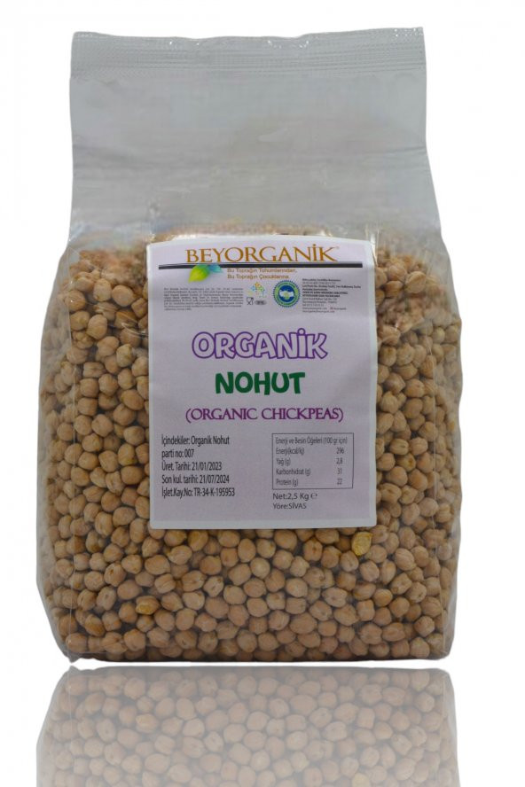 BEYORGANİK Organik Nohut 2,5kg - 2