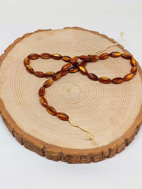 Sedef Karamel 5,511,5mm Kolye (Sabit Klipsli) (42220) - Resim 4