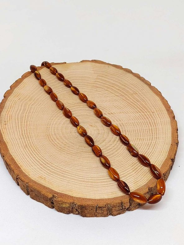 Sedef Karamel 5,511,5mm Kolye (Sabit Klipsli) (42220) - Resim 5