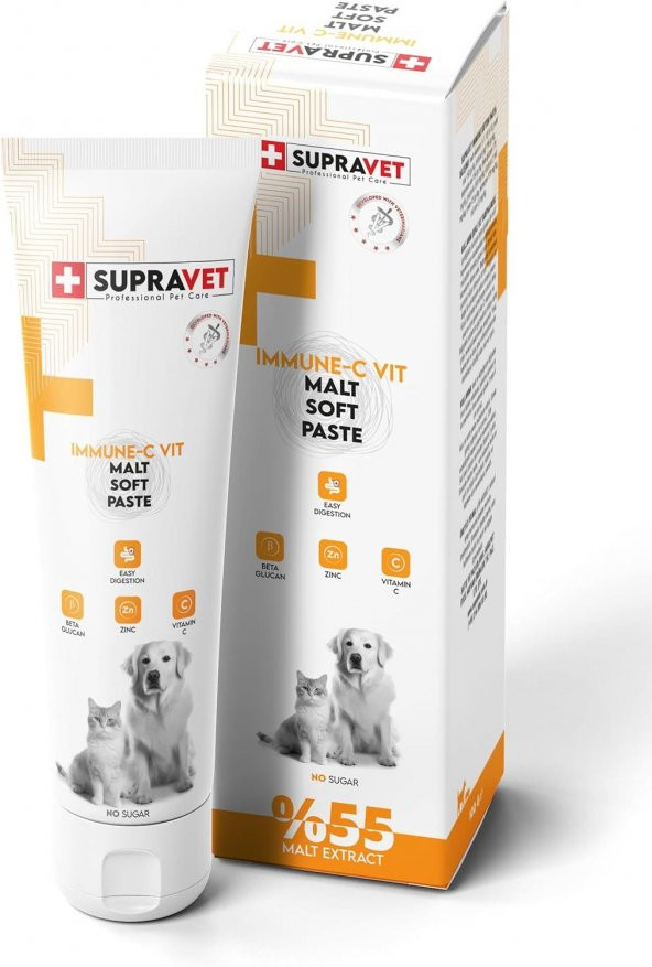 Supravet Immune C Kedi ve Köpek Bagisiklik Güçlendirici Malt Paste 100 Gr