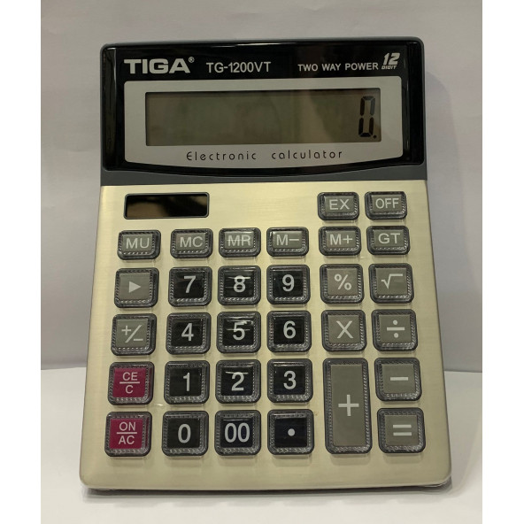 Tiga TG-1200VT 12 Hane Masaüstü Hesap Makinesi-H30 - 3