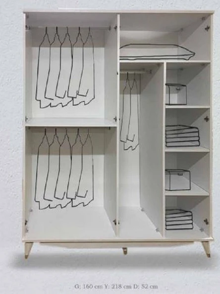 NİĞDE MDF 4 KAPILI DOLAP - 2