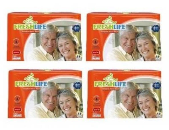 Freshlife Yetişkin Hasta Bezi Belbantlı L Büyük Boy 30'lu Paket 4 Adet