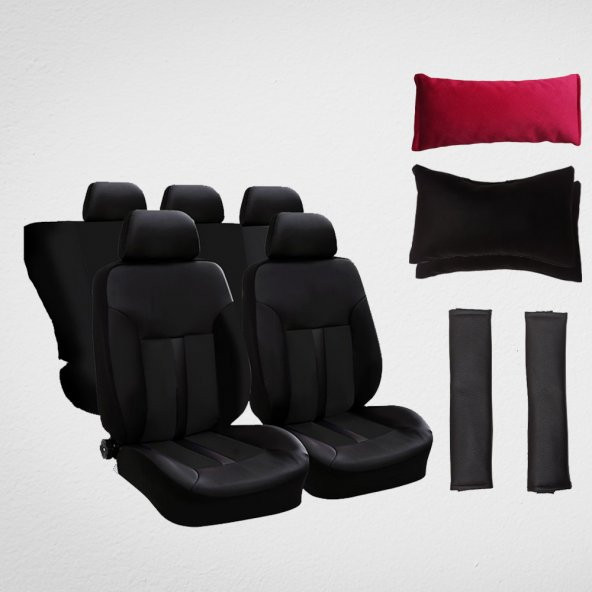 Universal Oto Koltuk Kılıf Seti Universal Boyun Yastığı Universal Kemer Pedi Universal Kemer Yastık ürün görseli 1