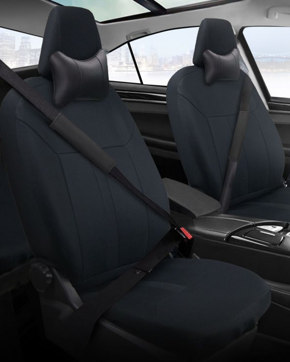 MODERN GARAJ 2Lİ BOYUN YASTIĞI SİYAH ürün görseli 1