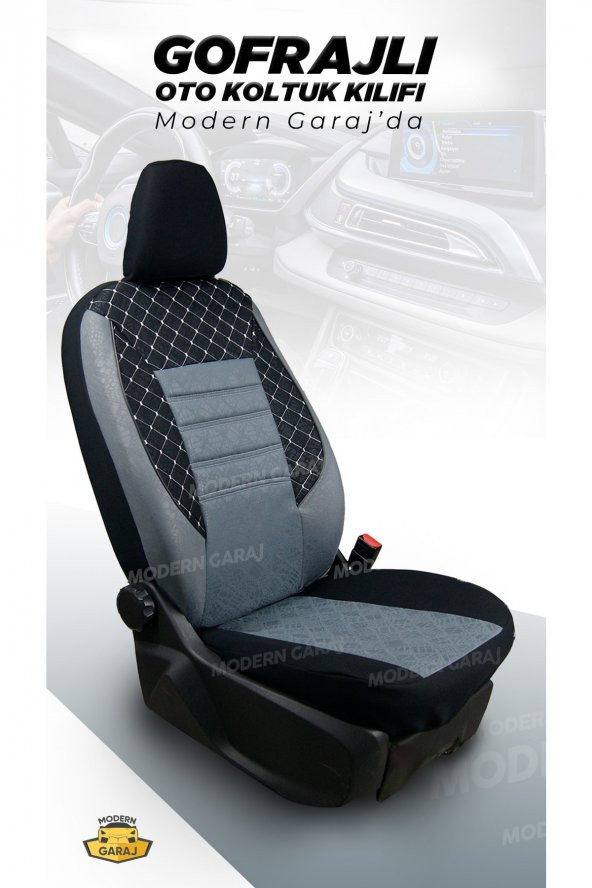 Tata Indica, Marina, Vista, Indigo, Manza Uymlu Gofrajlı Oto Koltuk Kılıfı Seti - Resim 2