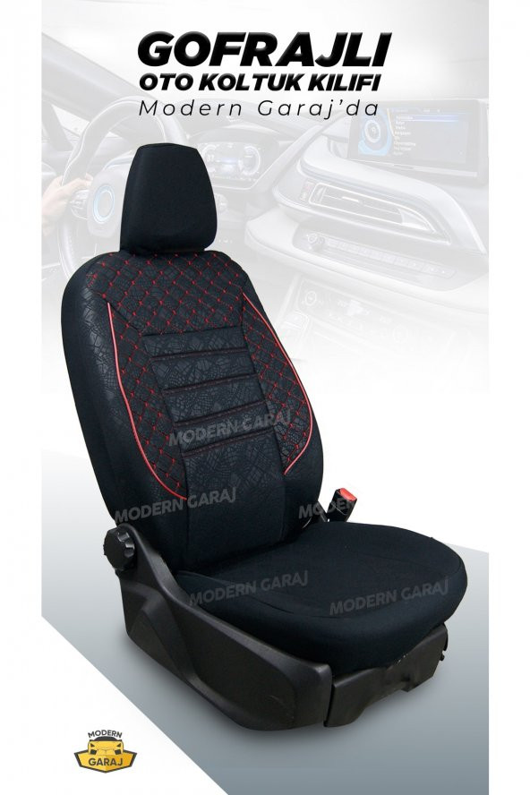 Dfm Succe Gofrajlı Oto Koltuk Logolu Kılıfı Seti - Resim 2