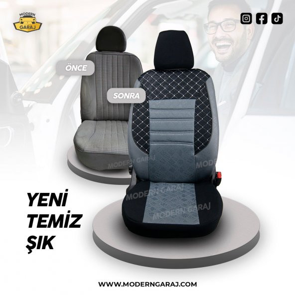 GOFRAJLI OTO KOLTUK KILIFI  BOYUN YASTIĞI KEMER KONFORU DİREKSİYON KILIFI AVANTAJLI SET - 3