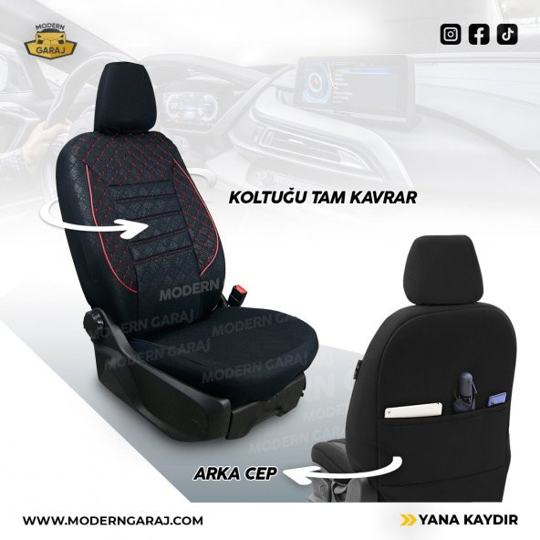 SİYAH GOFRAJLI OTO KOLTUK KILIFI  BOYUN YASTIĞI KEMER KONFORU DİREKSİYON KILIFI AVANTAJLI SET - 3