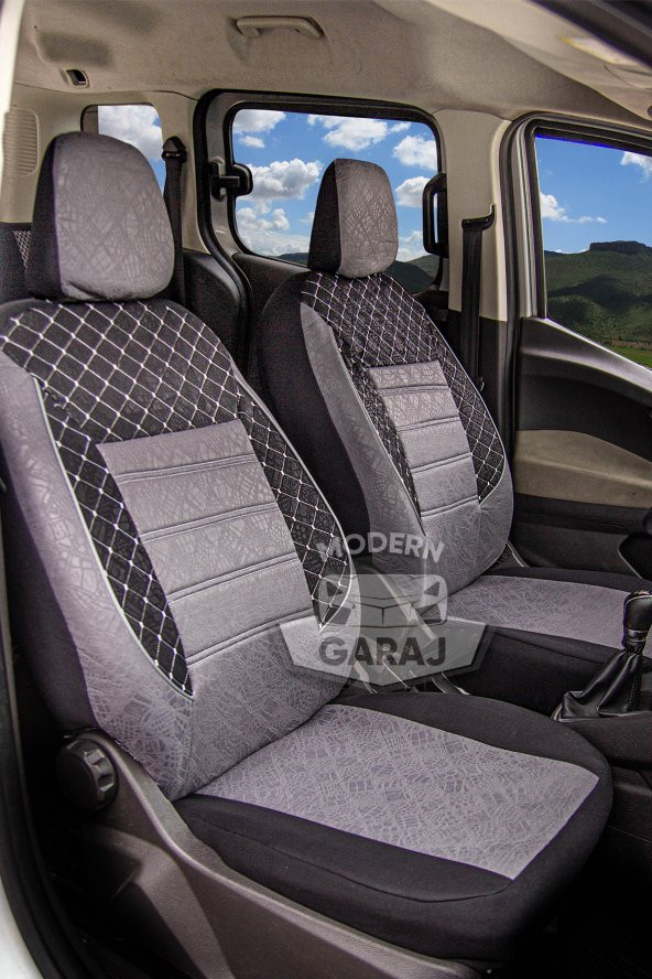 Modern Garaj Renault Megane 1-2-3, Fluence Uyumlu Gofrajlı Oto KoltuK Kılıfı Seti ürün görseli 1