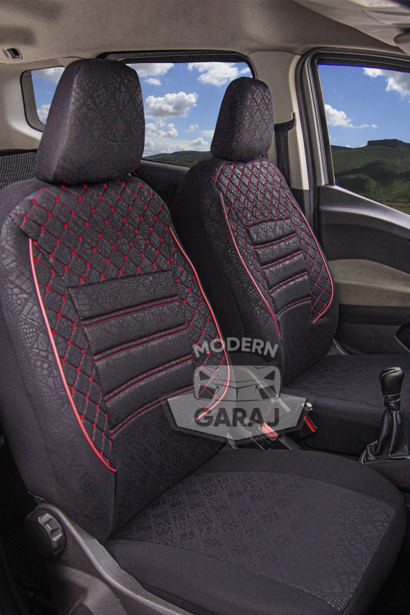 Modern Garaj Renault Megane 1-2-3, Fluence Uyumlu Gofrajlı Oto KoltuK Kılıfı Seti