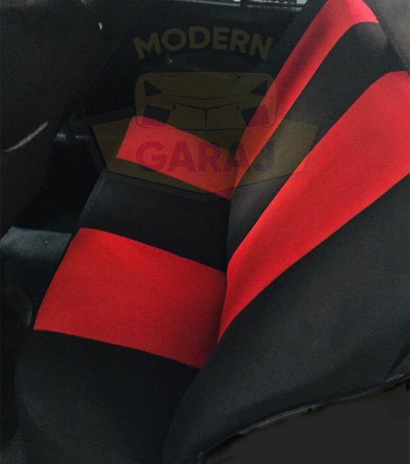 Modern Garaj Renault R9 BROADWAY, R12 TOROS, R11, R19 EUROPA Oto Koltuk Kılıf Seti Ekospor Kırmızı - 3