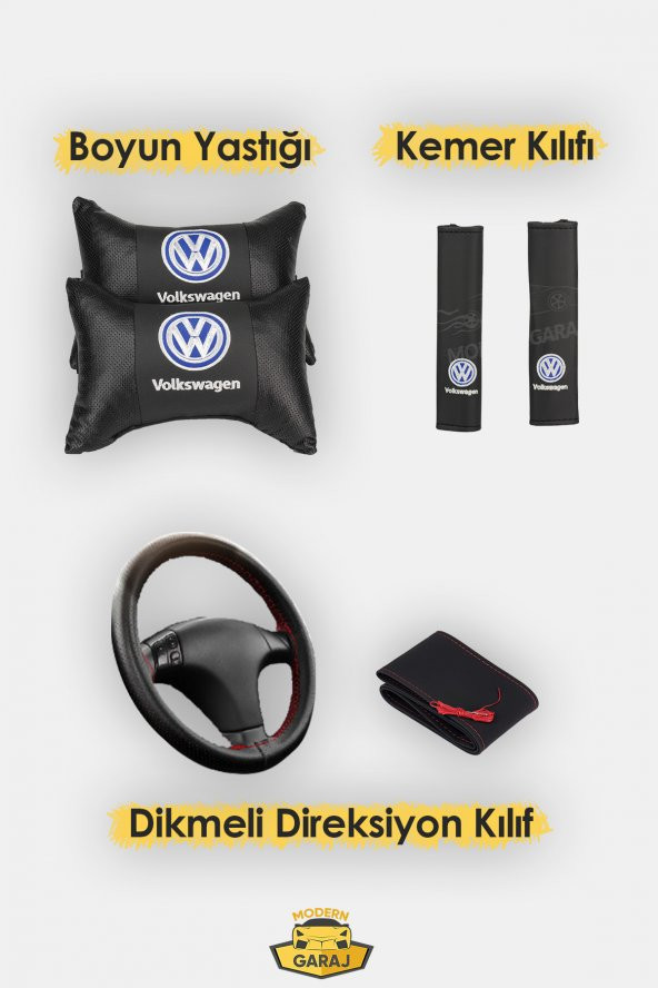 Modern Garaj Volkswagen Golf, Polo, Bora Gofrajlı Oto Koltuk  Kılıfı Seti GofSetgri - Resim 5