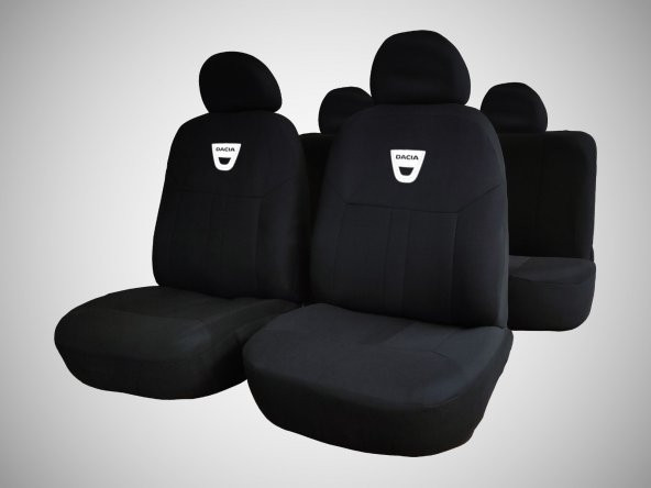 Dacia Logolu Koltuk Kılıfı Siyah-Kırmızı ( Logan, Solenza, Sandero ) Uyumlu ürün görseli 1