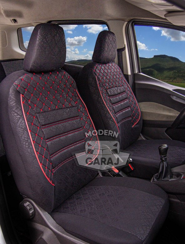 Fiat Oto Koltuk Kılıf Seti Fiat Logolu Ön Arka Koltuk Kılıfı Seti - 2