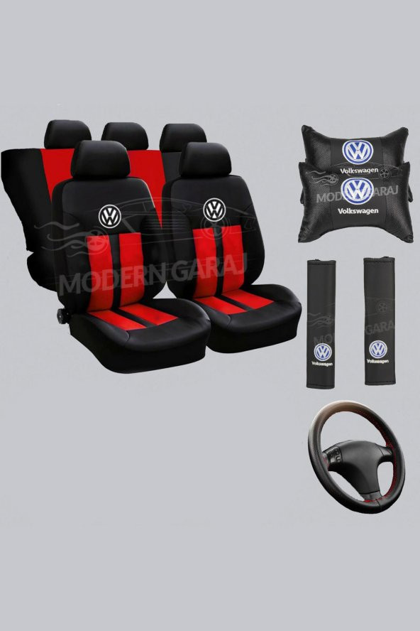 Volkswagen Koltuk Kılıfı Volkswagen Boyun Yastığı Volkswagen Kemer Pedi Dikmeli Direksiyon Kılıfı