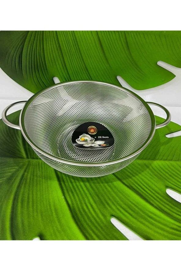 Metal Çelik Makarna Süzgeci (22,5cm) ürün görseli