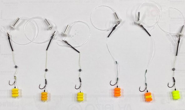 Sazan Rig Takımı Küspe Aparatlı Yüzen Boncuk Mısırlı Küspe Dahil 6 Lı Paket