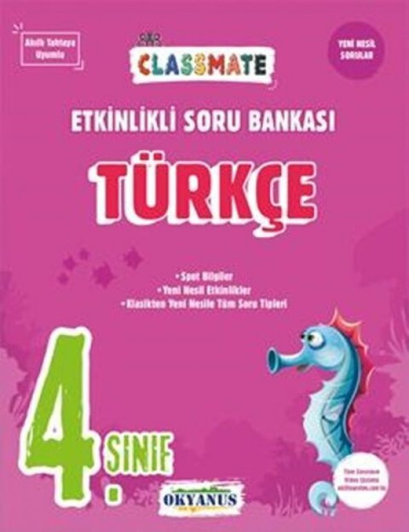 4. Sınıf Türkçe Classmate Etkinlikli Soru Bankası Okyanus Yayınları