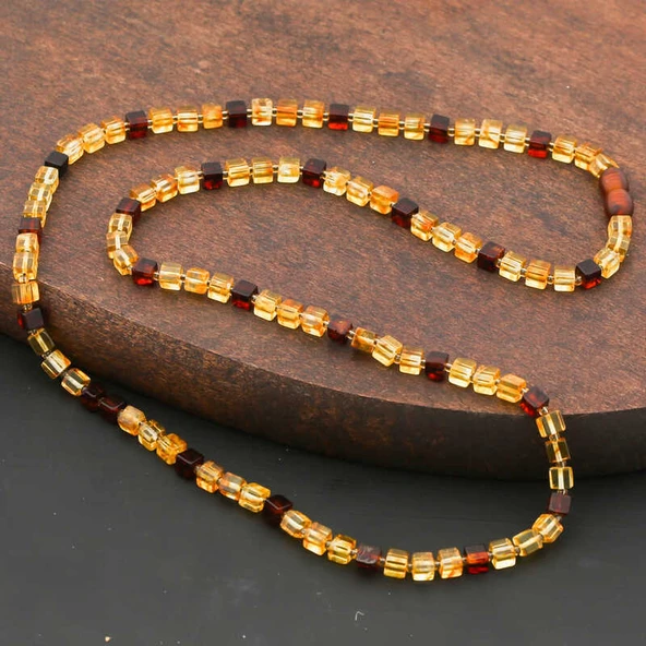 Yetişkin Damla Kehribar Kolye  SL4016 - Resim 2