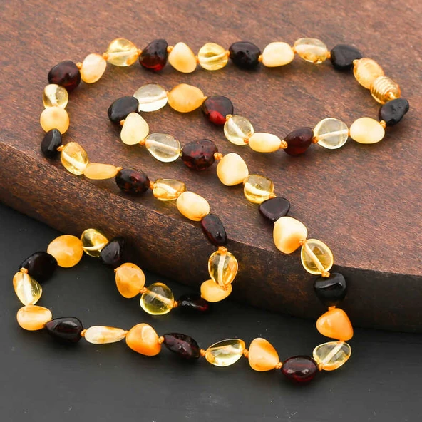 Yetişkin Damla Kehribar Kolye  SL4020 - Resim 4